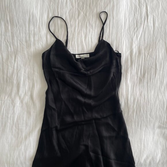NWT Lola Grace Black Slip Dress (sz M) - Picture 3 of 5